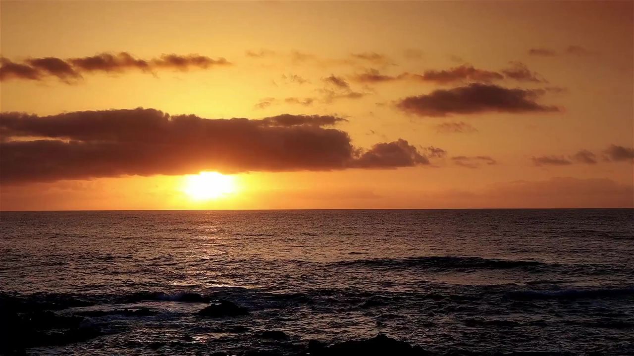日落海洋云海天空