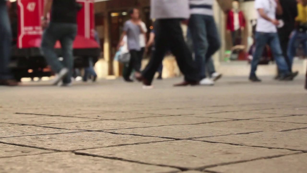 街走人群人