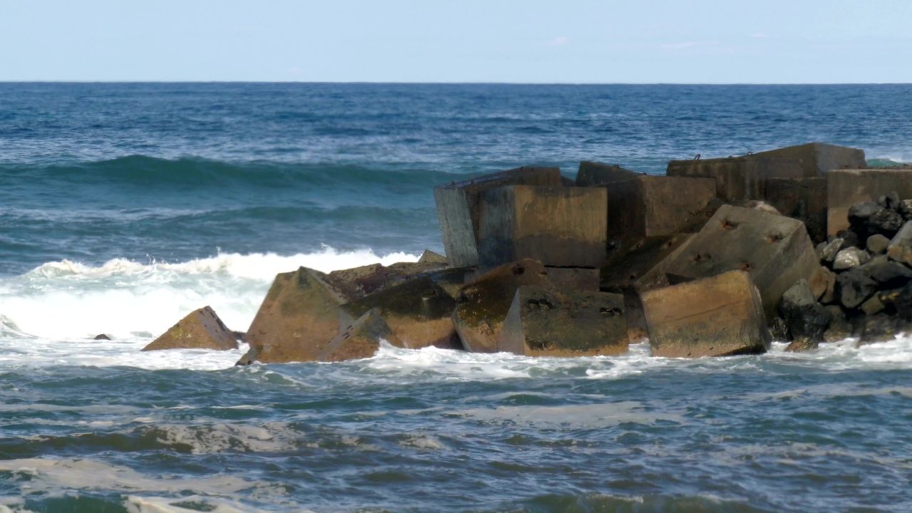海岸波海水岩海洋