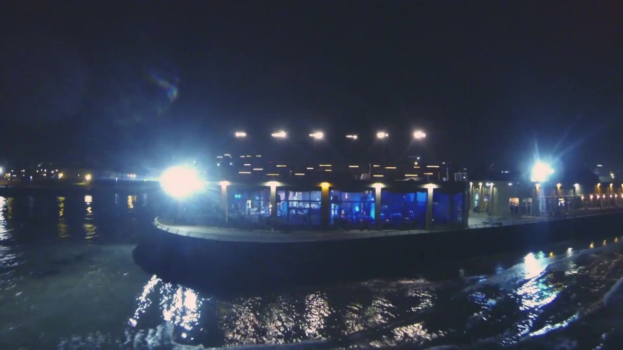 夜总会海边灯夜间