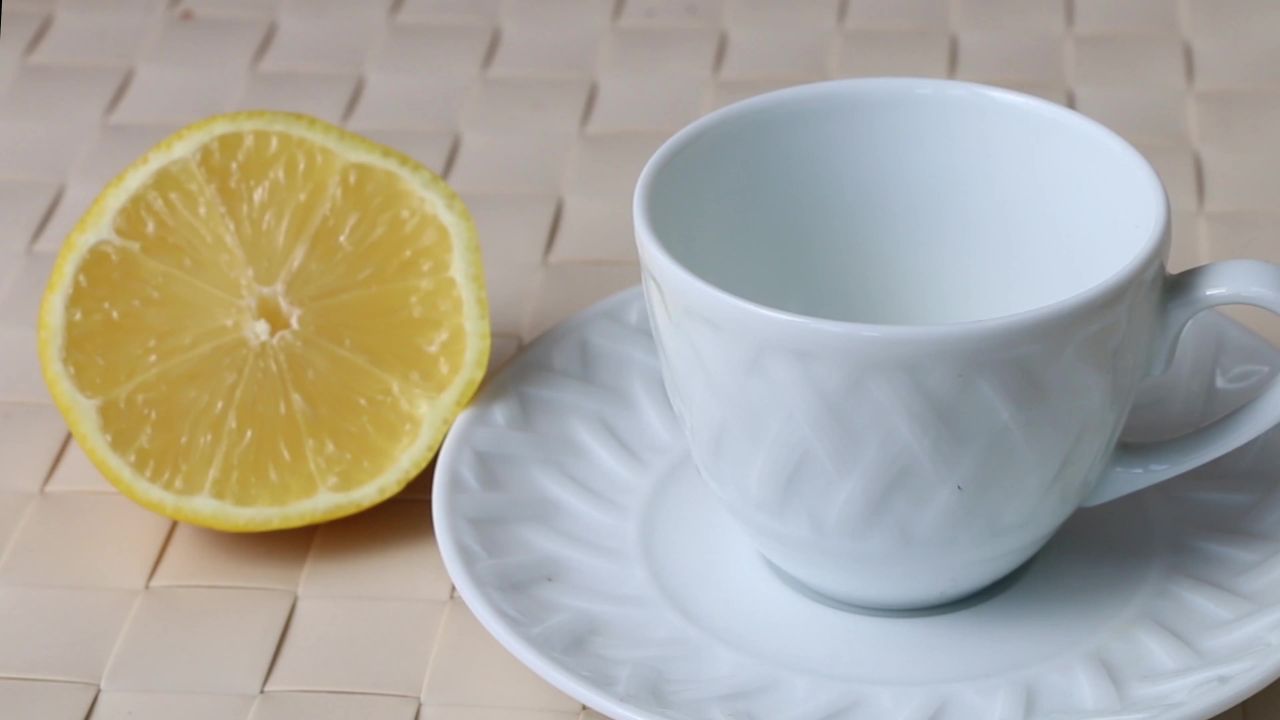 咖啡杯早餐柠檬喝
