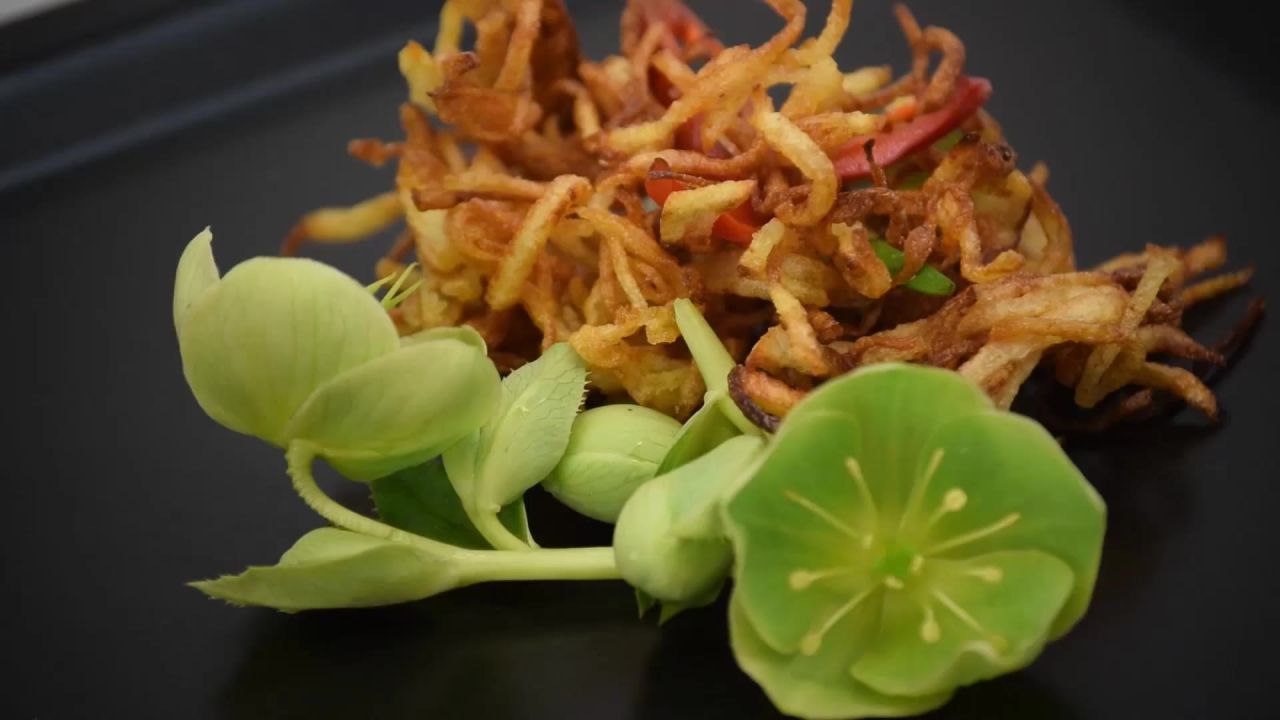 中国香辣炸薯条食品