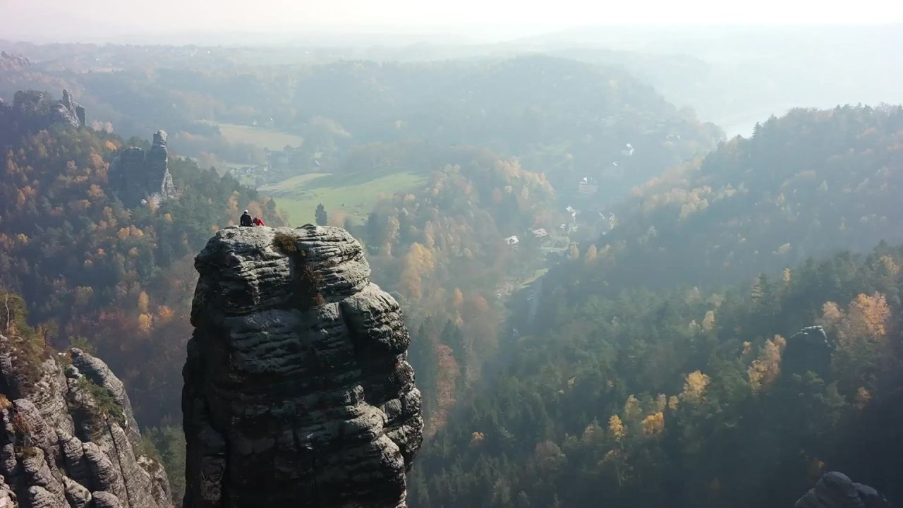 易北河砂岩山登山