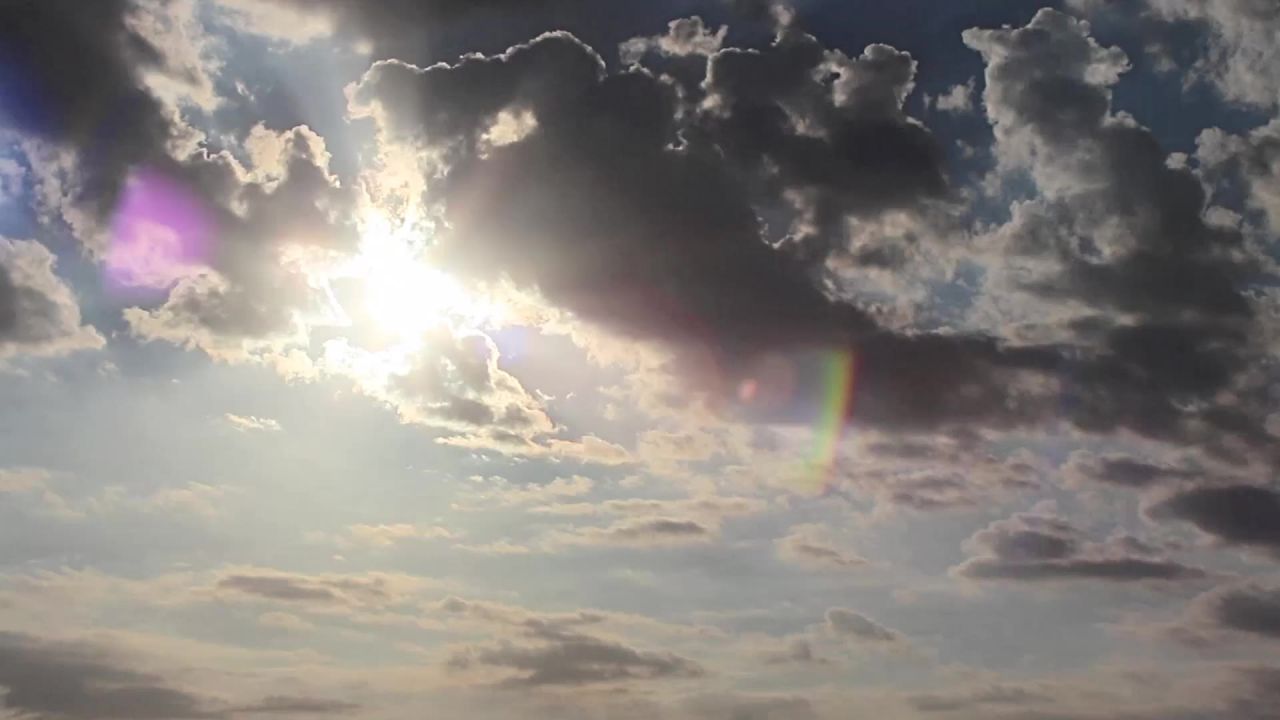 天空太阳云光线