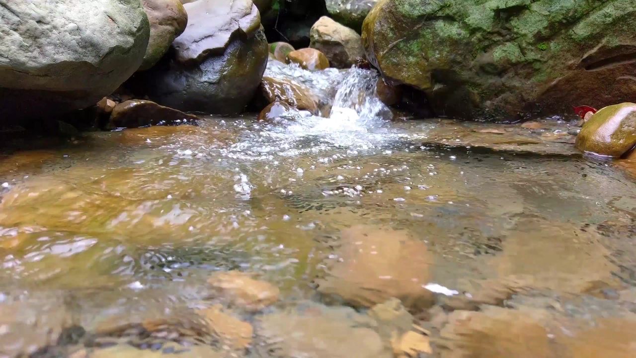 溪水河流清澈山水
