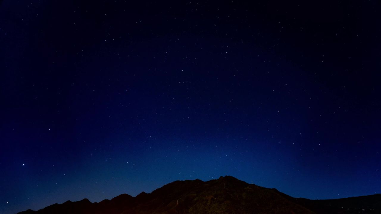 星空星星山脉星
