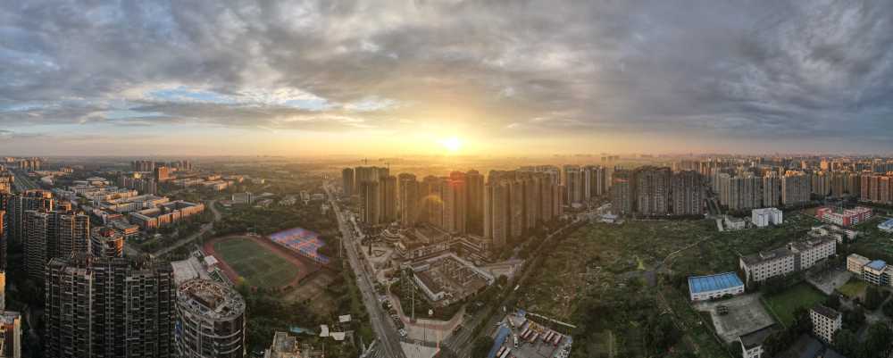 万科理想城清晨航拍