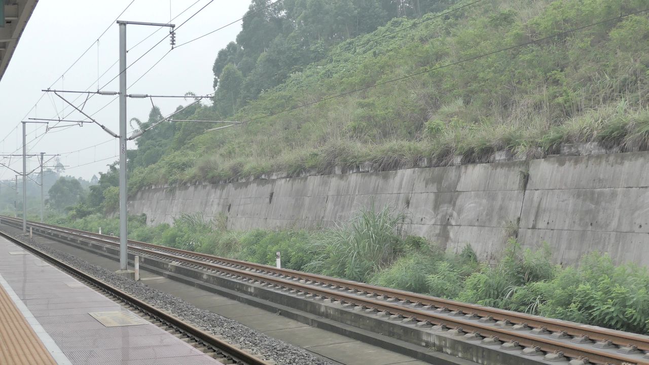 和谐号高铁进站