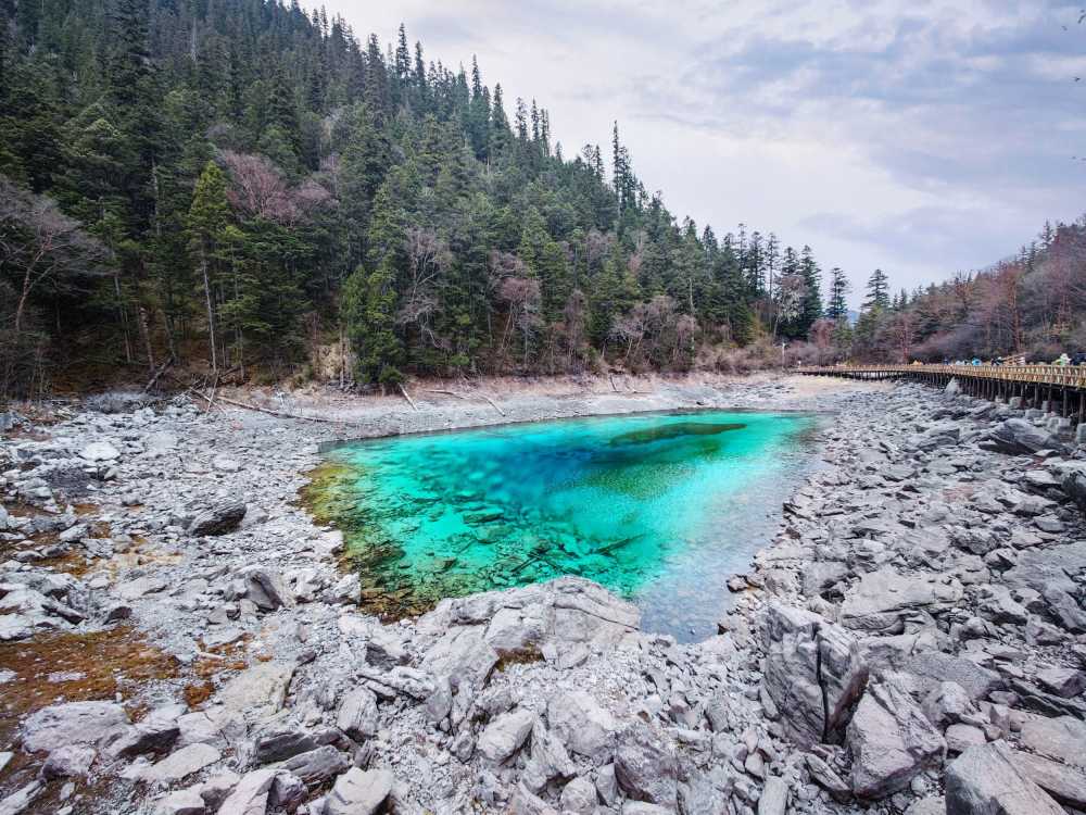 九寨沟海子广角