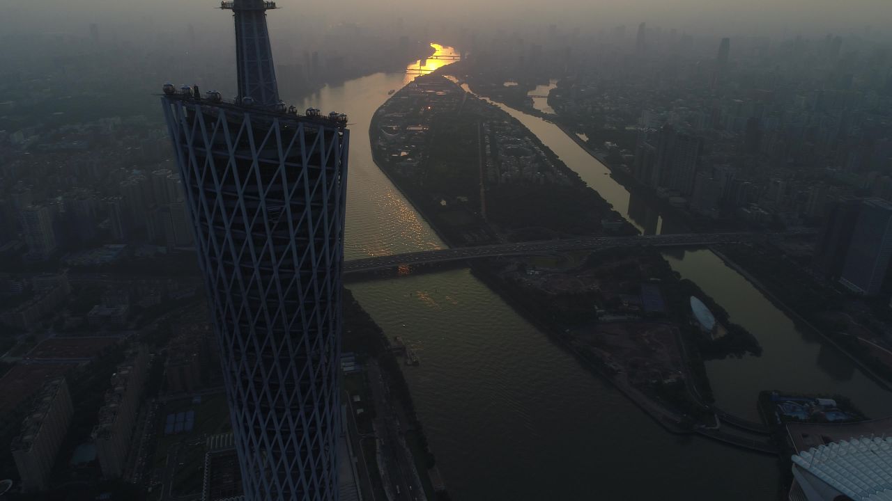 广州塔夕阳