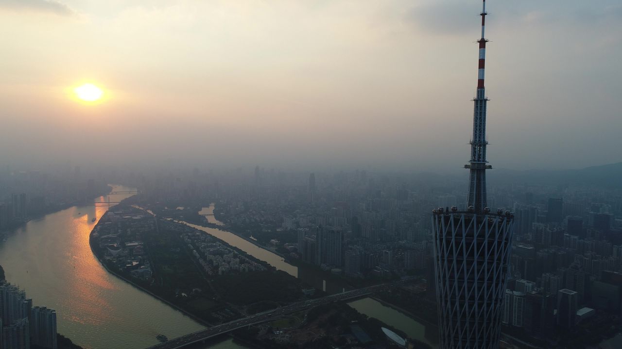 广州塔夕阳