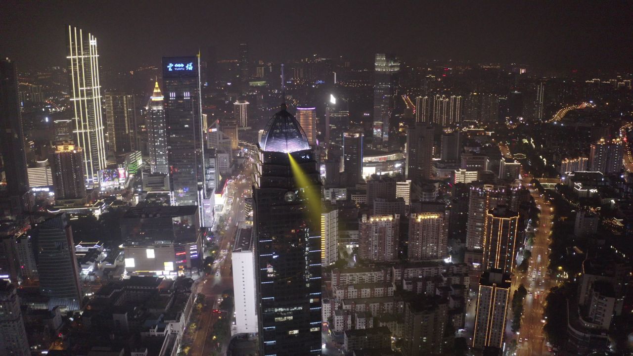 无锡市区7.1建党一百周年灯光航拍