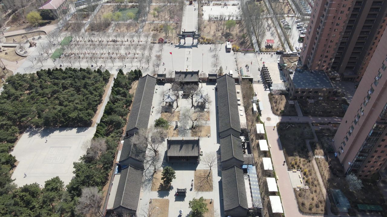 沈阳北塔公园法轮寺航拍