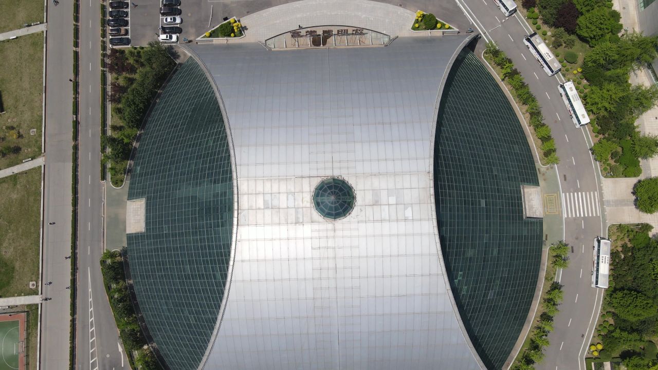 城市上空航拍