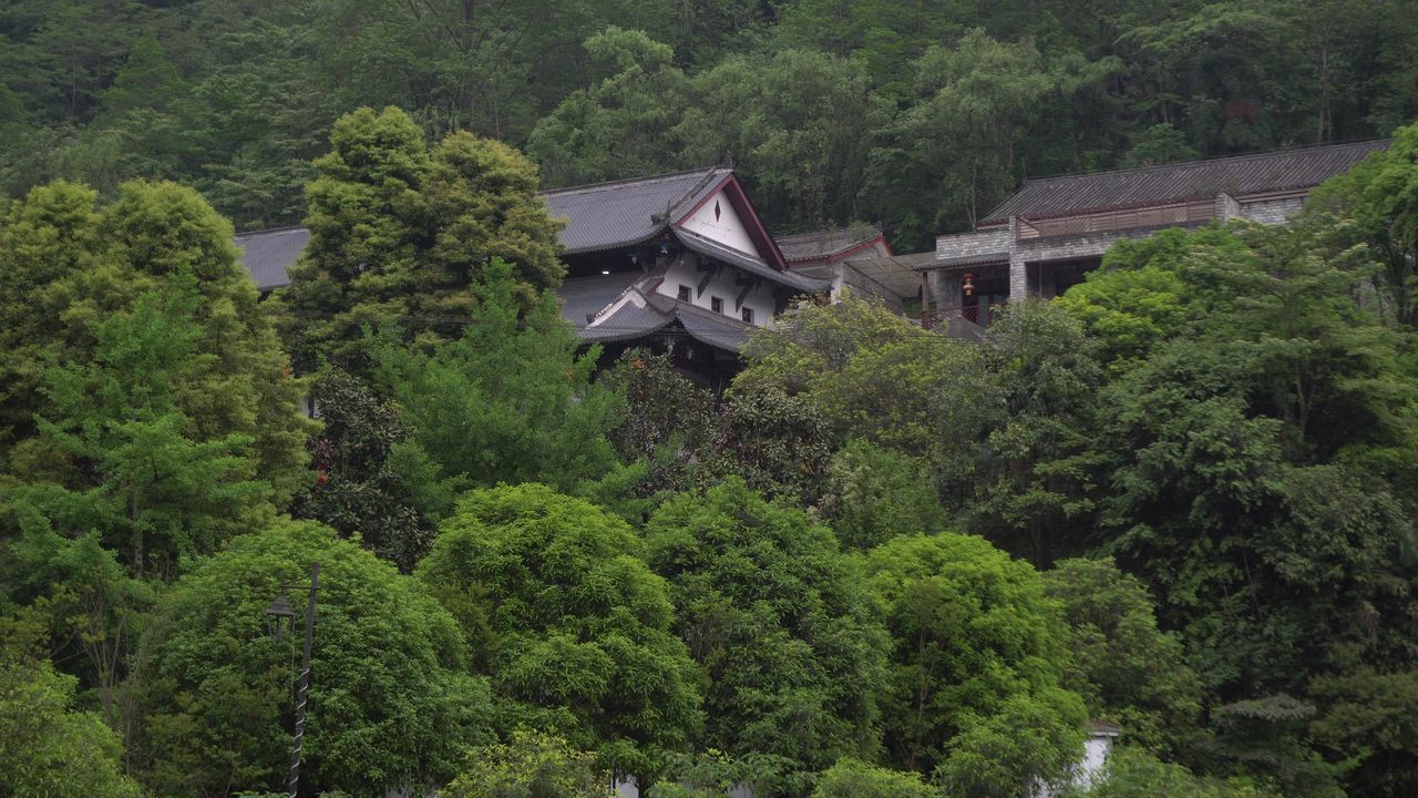 藏在山之中的古建筑