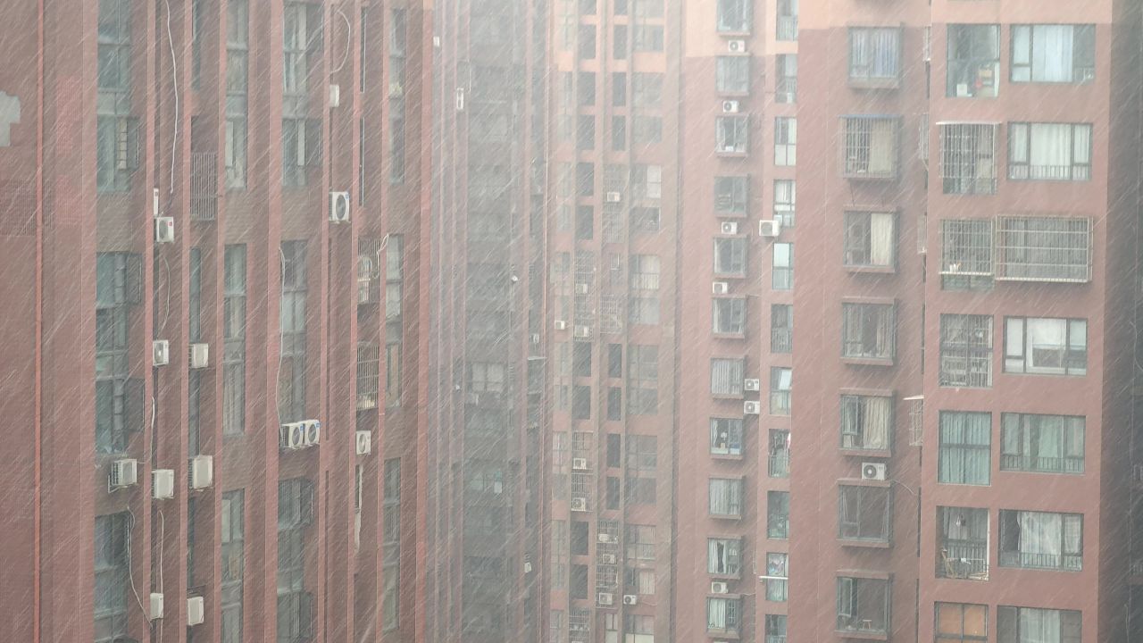 8K素材-城市暴雨