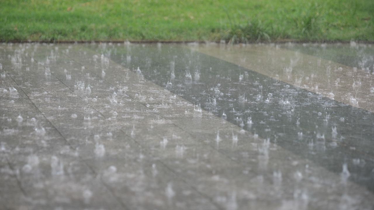下雨特写