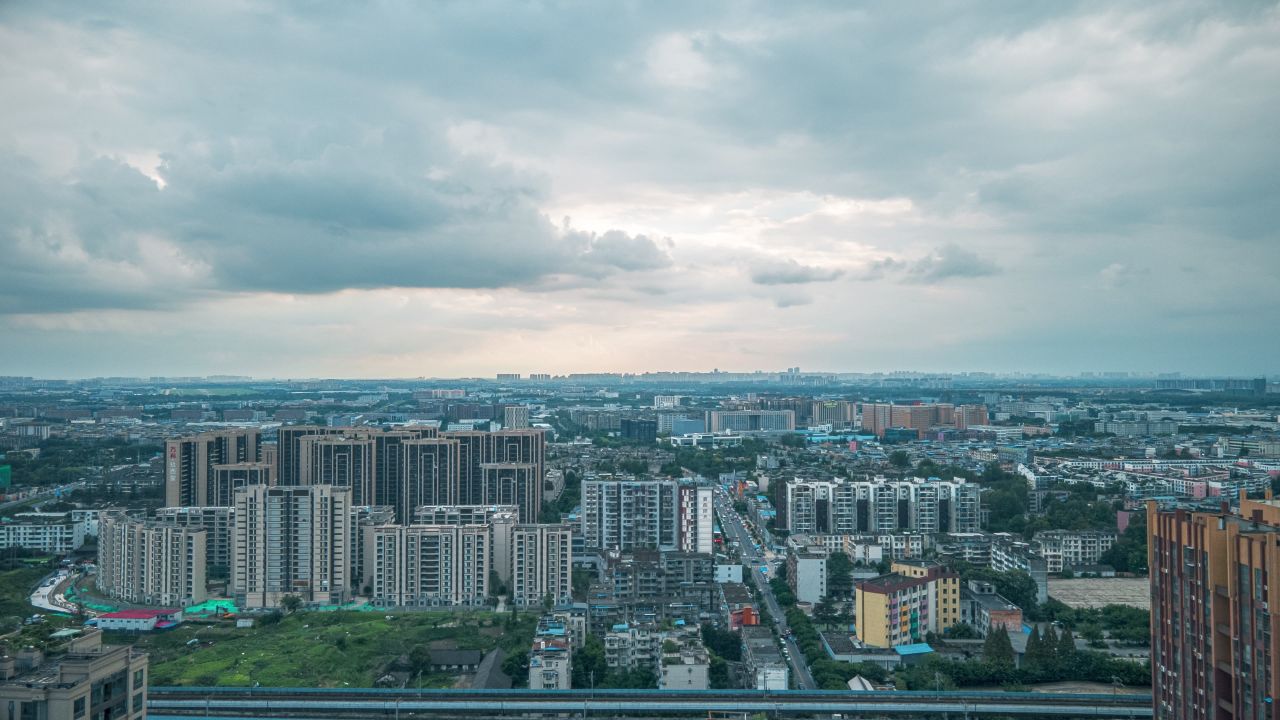 4K成都圣光云朵城市延时