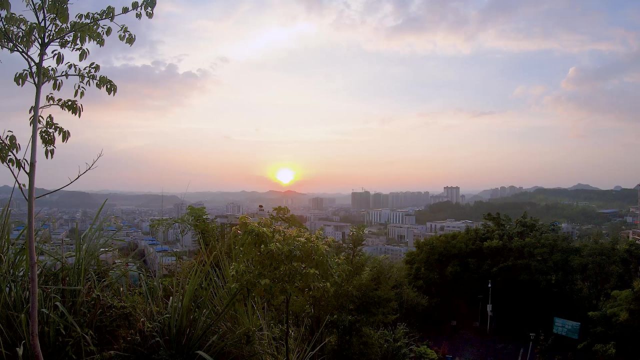 城市的日落 
