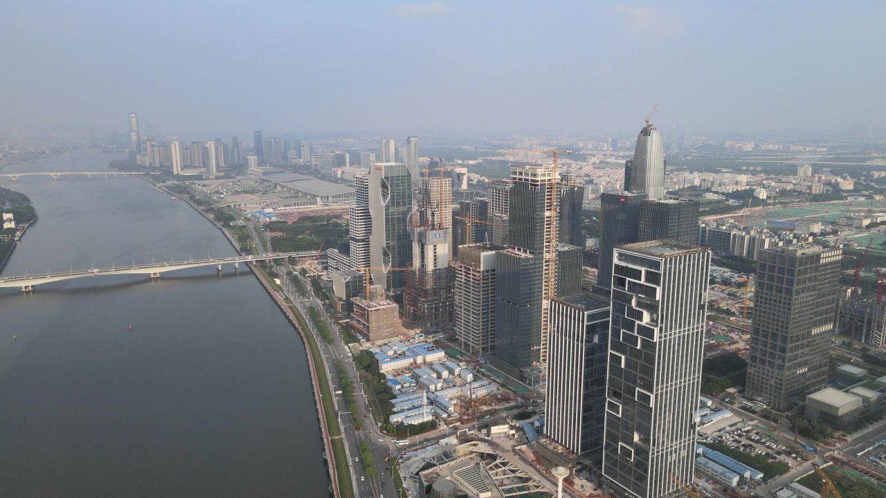 广州琶洲CBD建设航拍