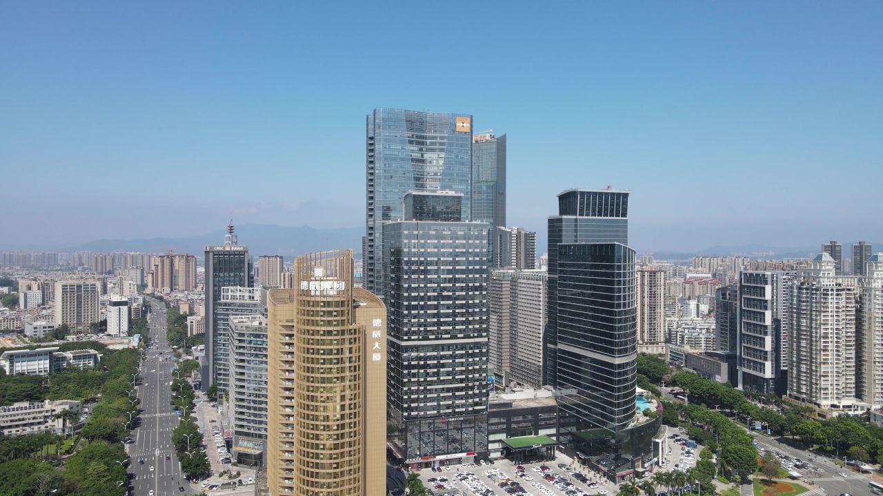 惠州市中心航拍