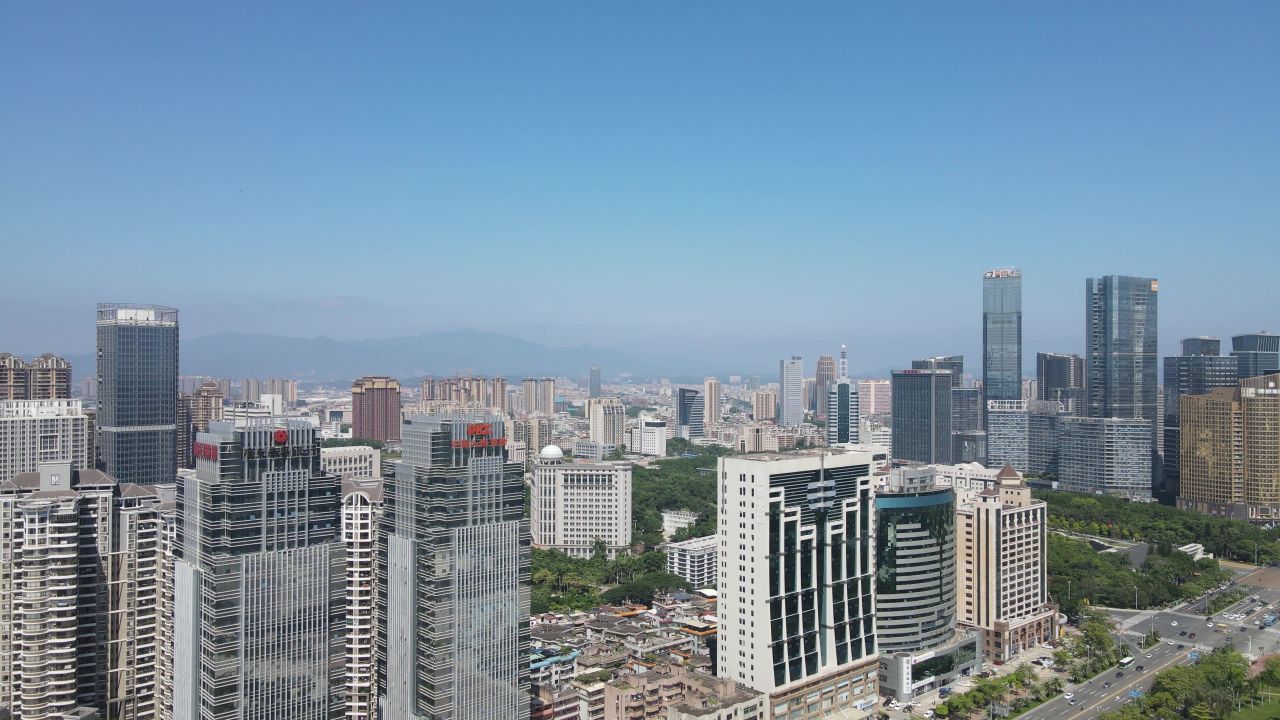 惠州市中心航拍