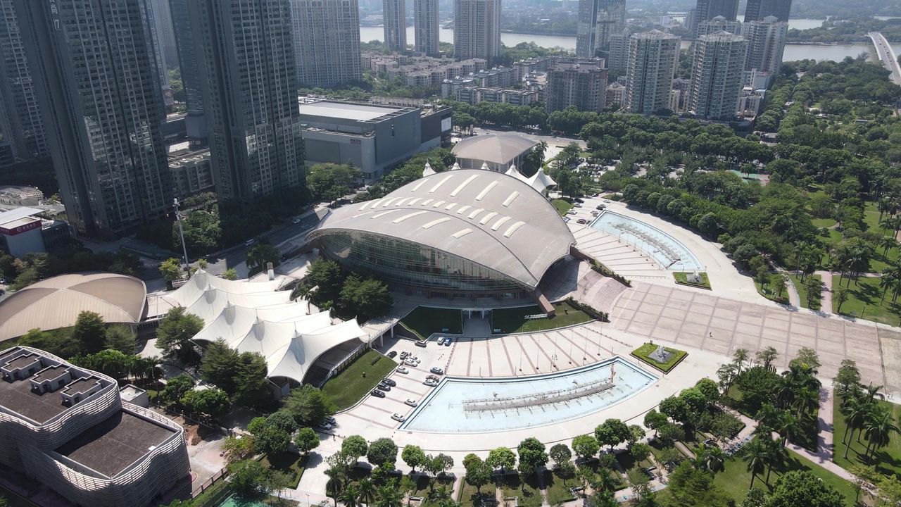 惠州市中心航拍
