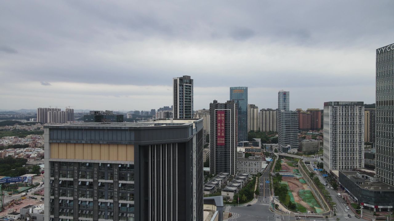 广州番禺万博CBD航拍