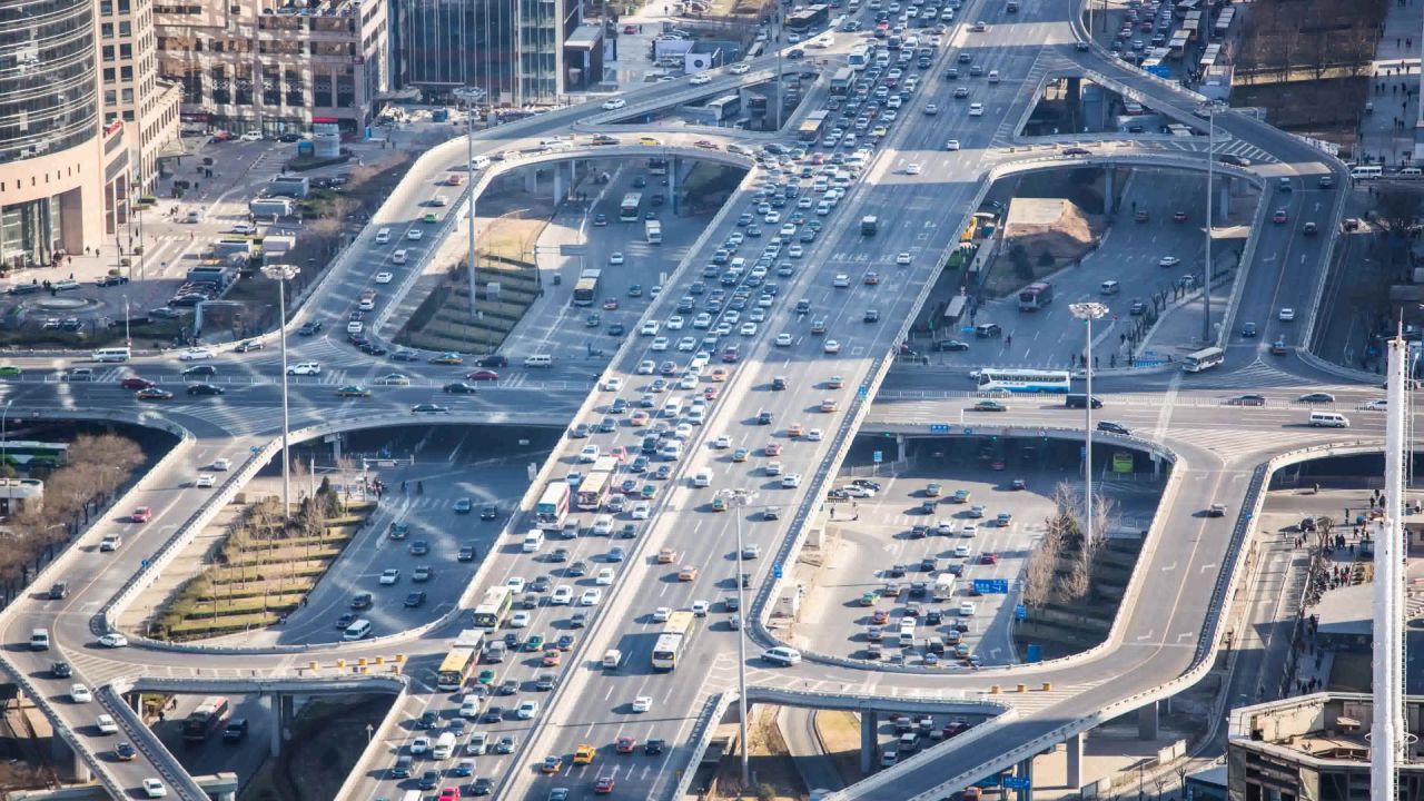 航拍震撼城市景观