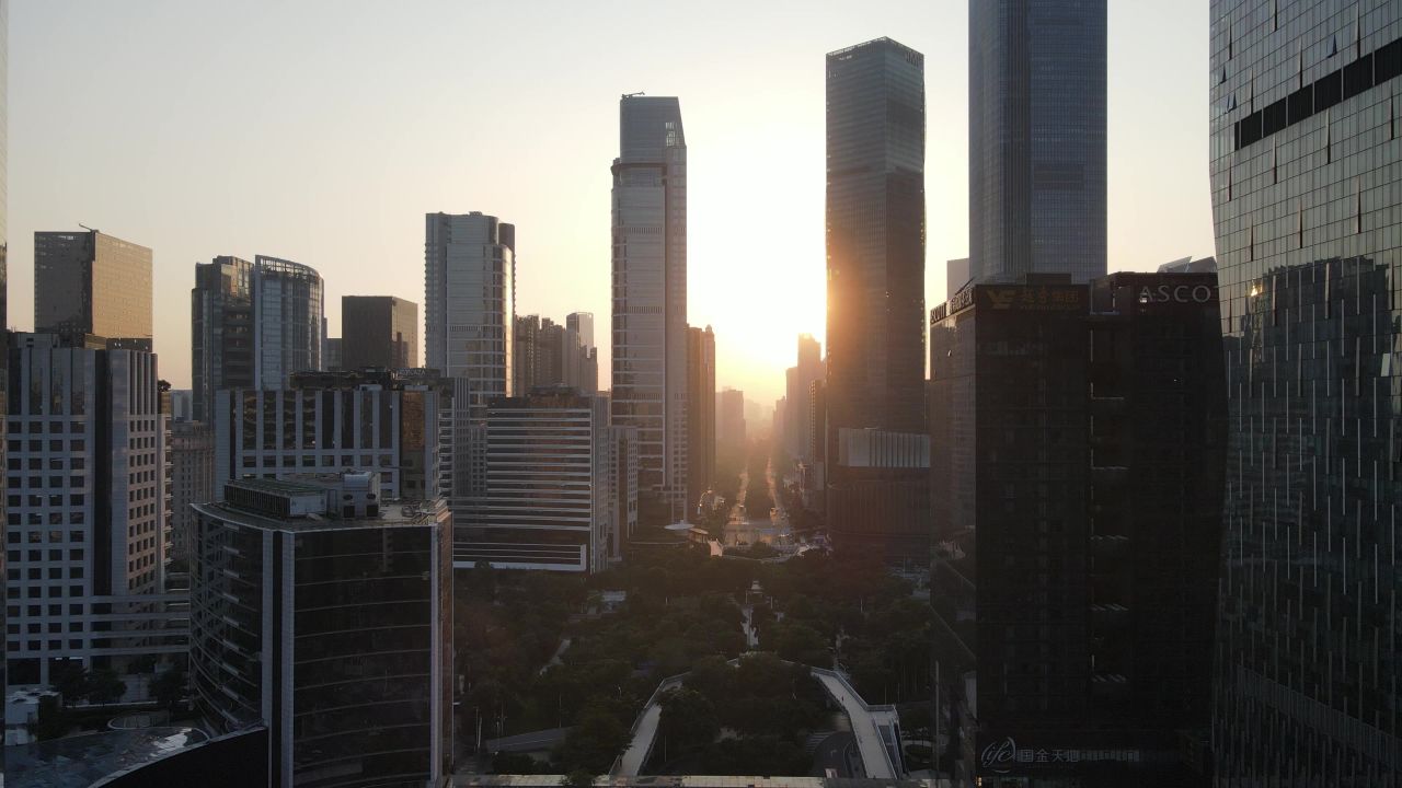 广州珠江新城航拍