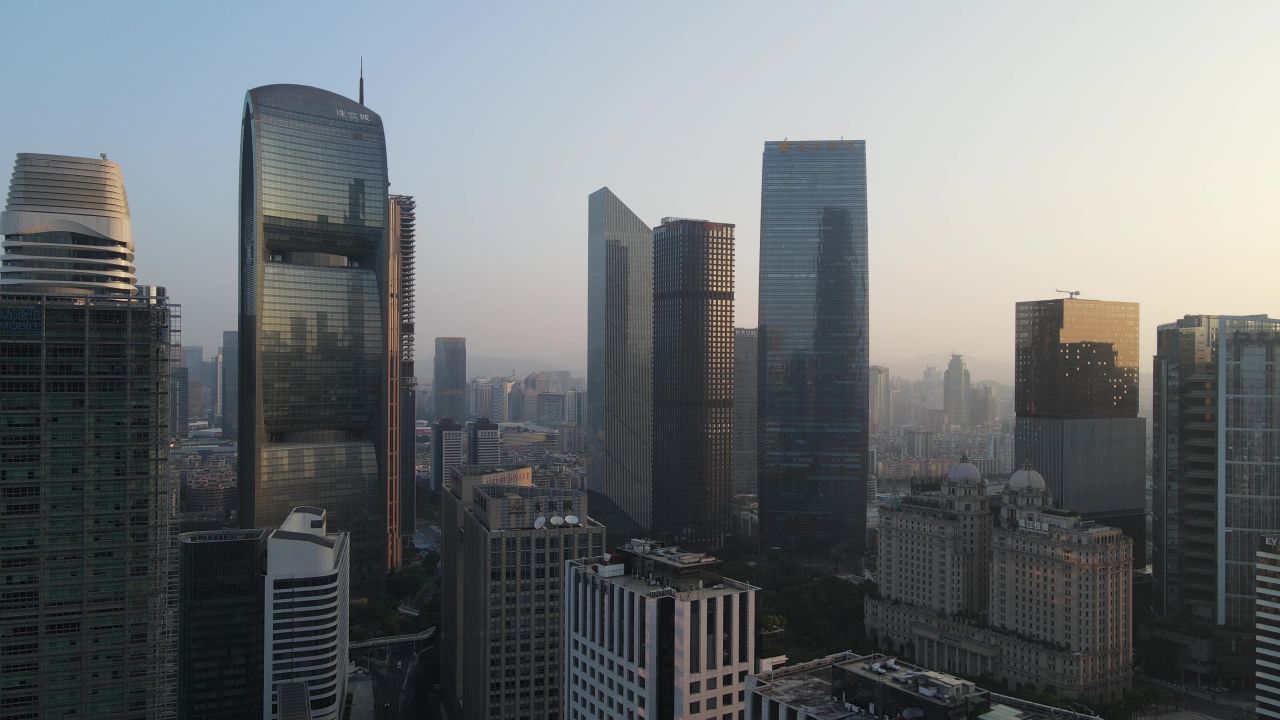 广州珠江新城航拍