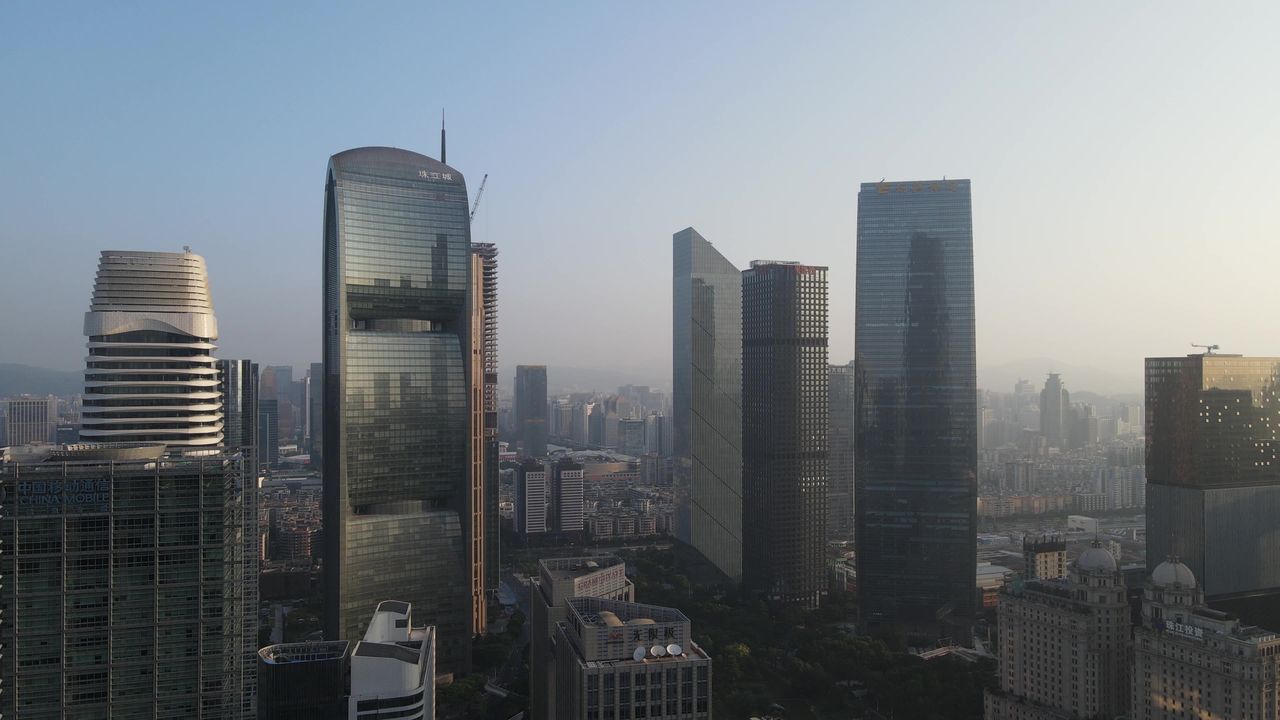 广州珠江新城航拍