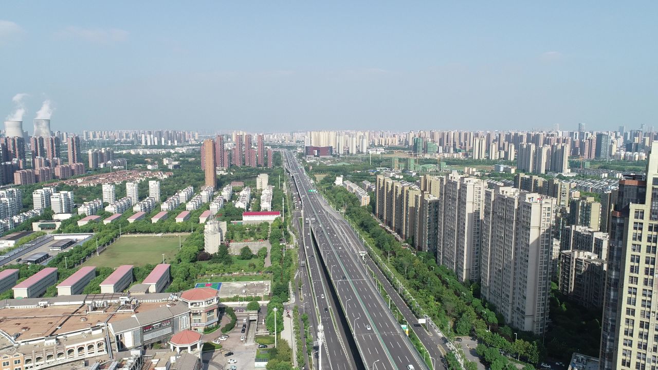 都市  马路 高架桥