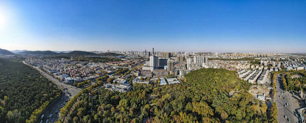 航拍江苏徐州城市全景图