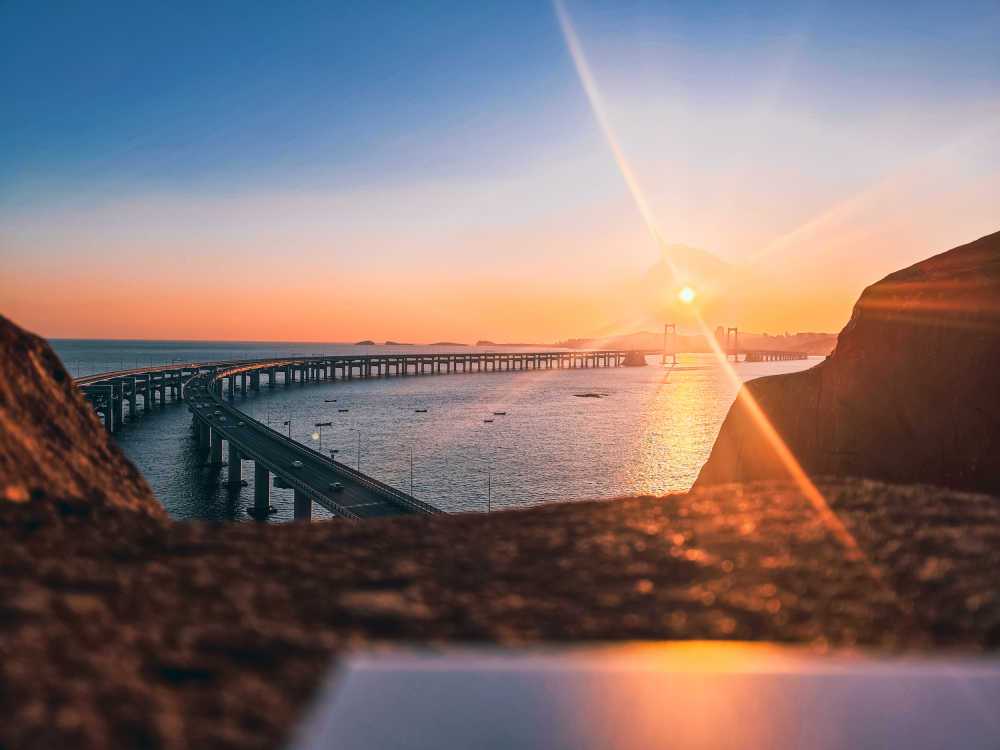 落日星海
