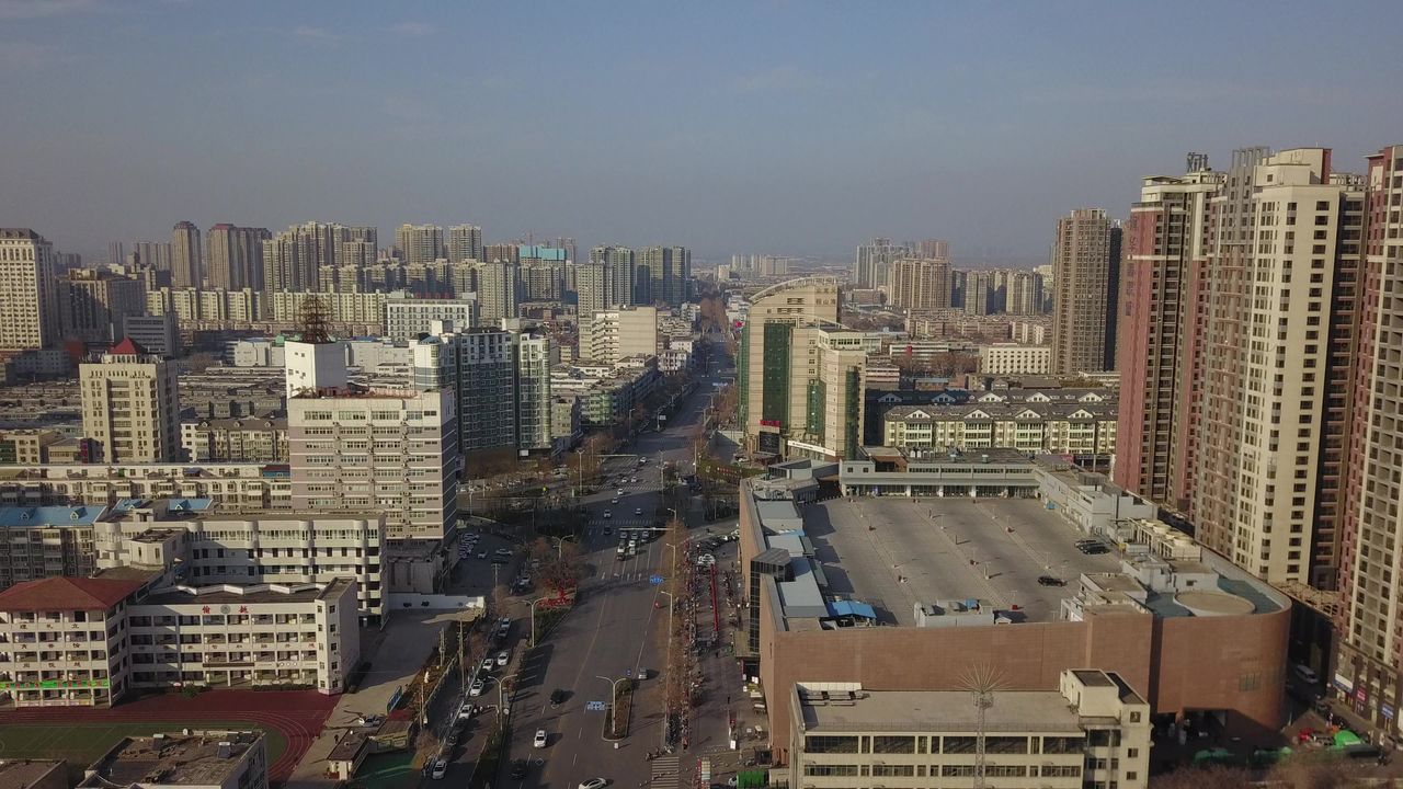 航拍马路