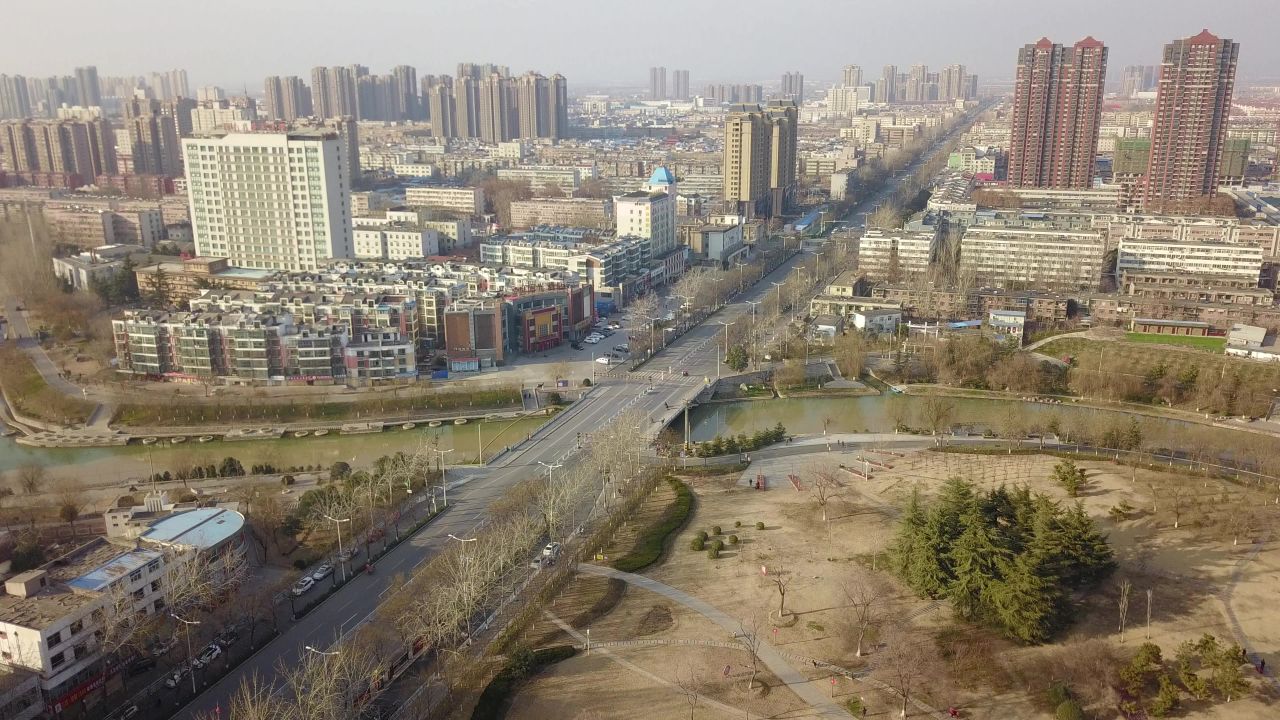 航拍马路