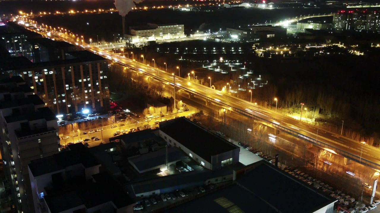 沈阳夜景交通延时