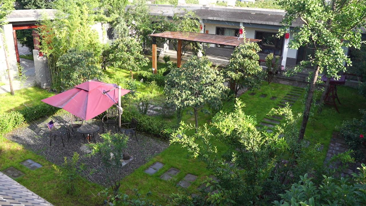 俯瞰农家小院