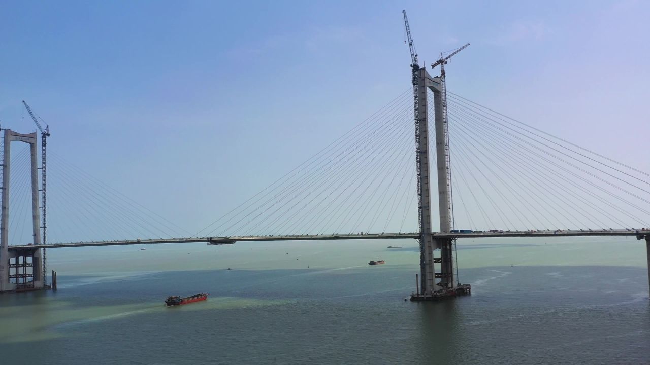 2022年8月27日建设施工的深中通道1 2