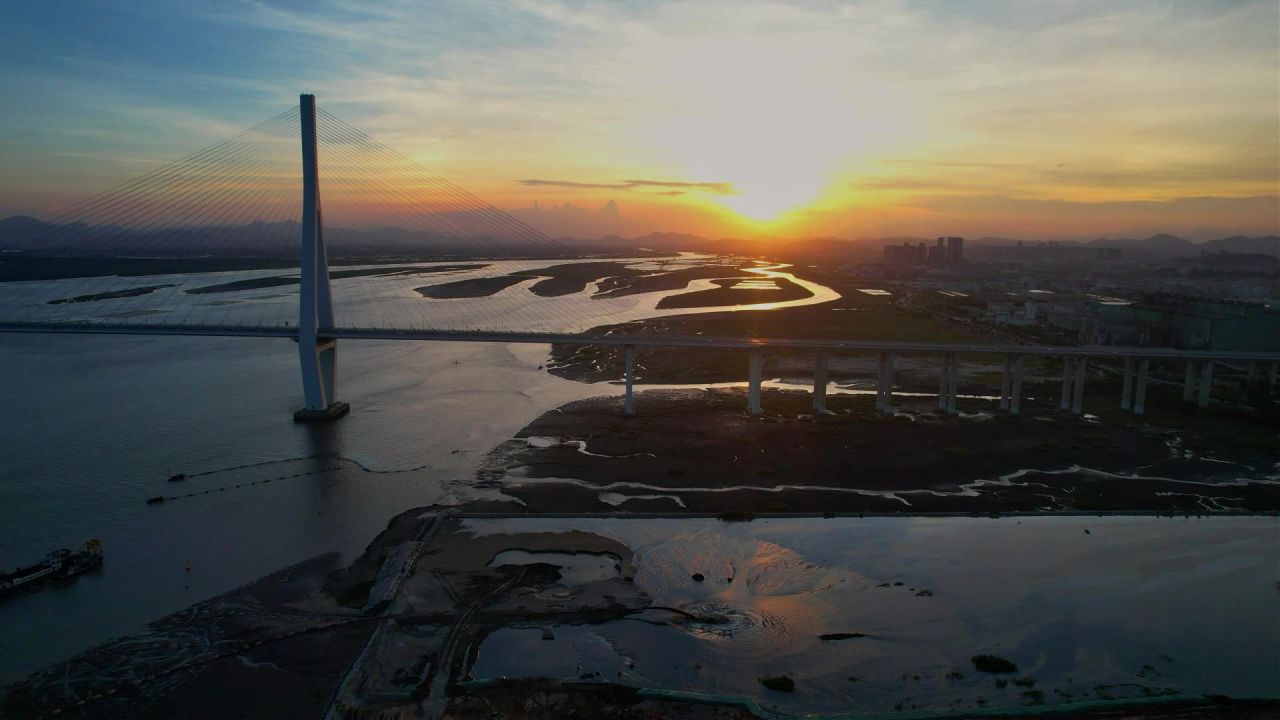 厦门航拍厦漳大桥景观