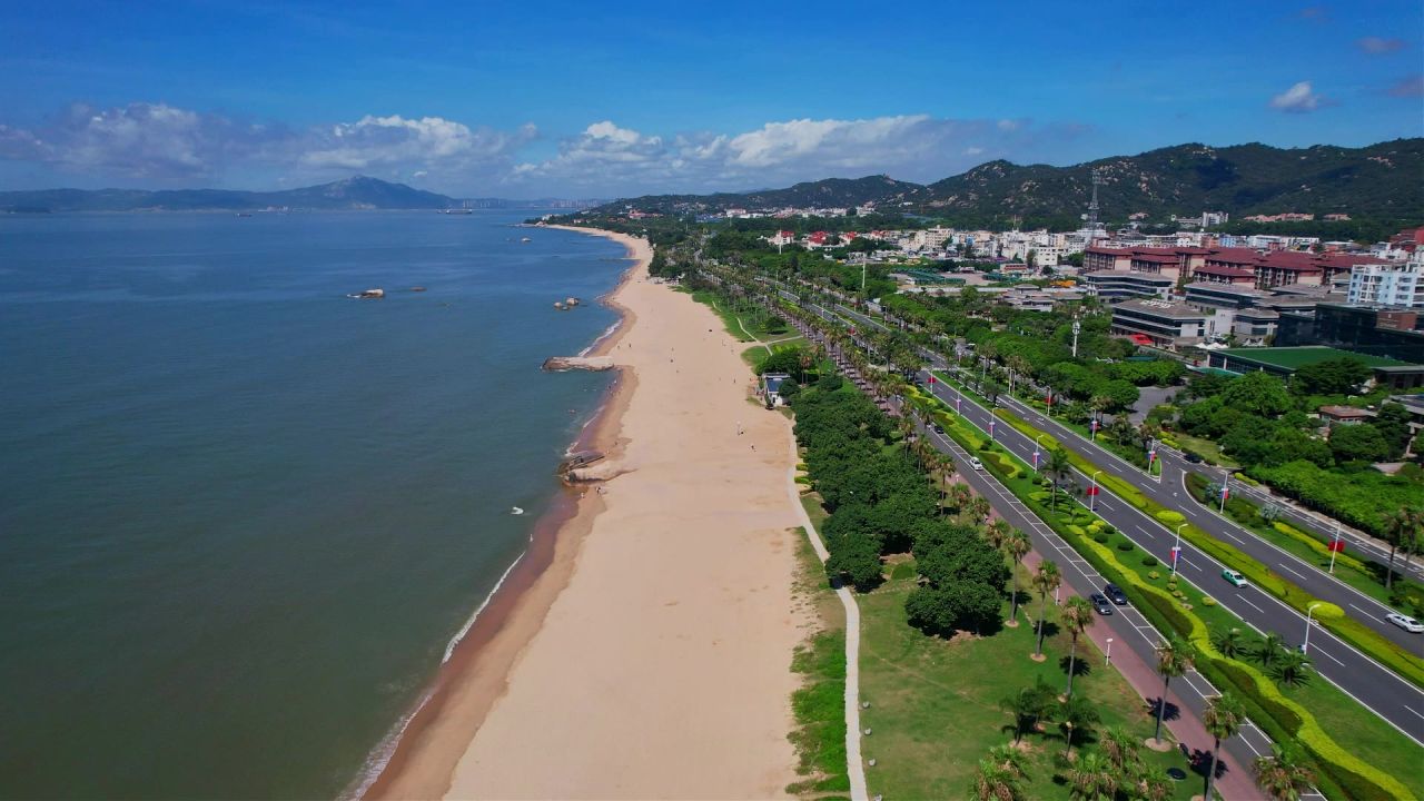 厦门航拍环岛路景观