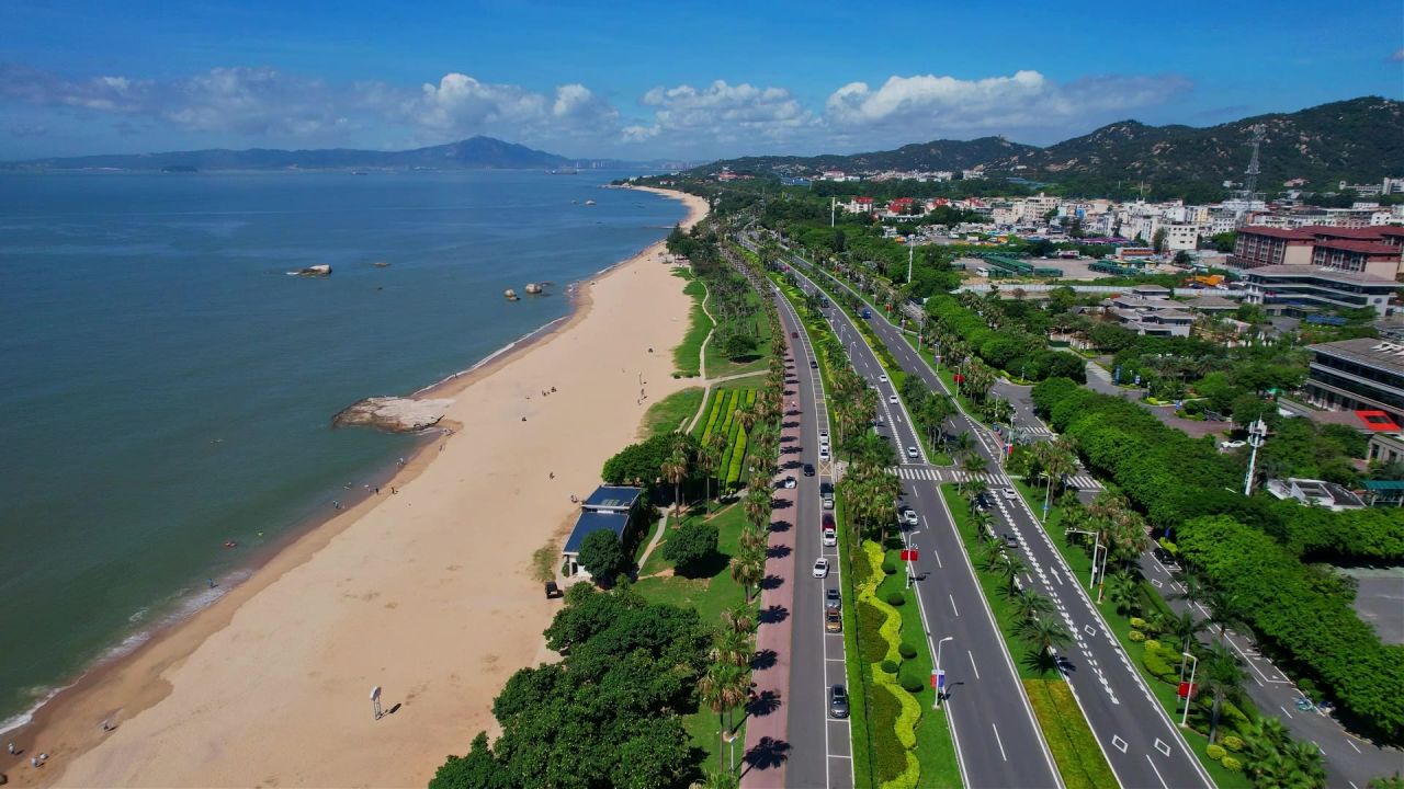 厦门航拍环岛路景观