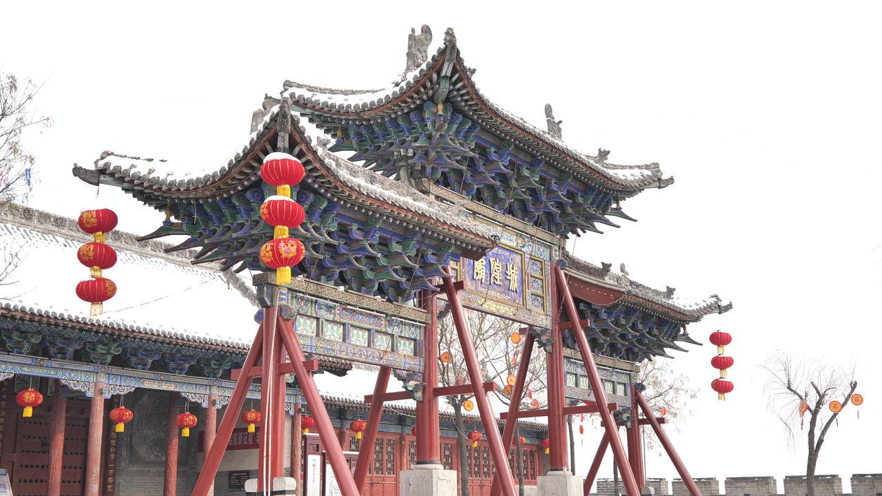 古建筑雪景