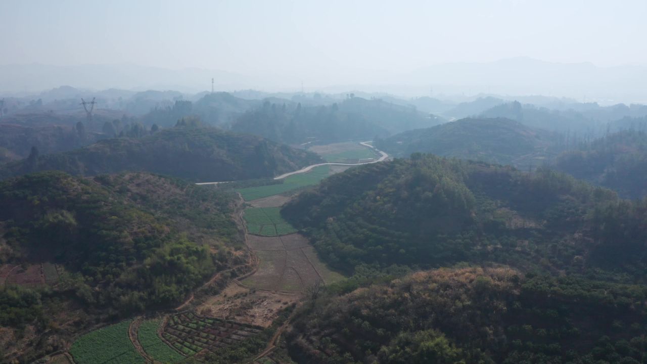 航拍山地丘陵