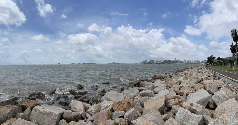 大海蓝天海浪