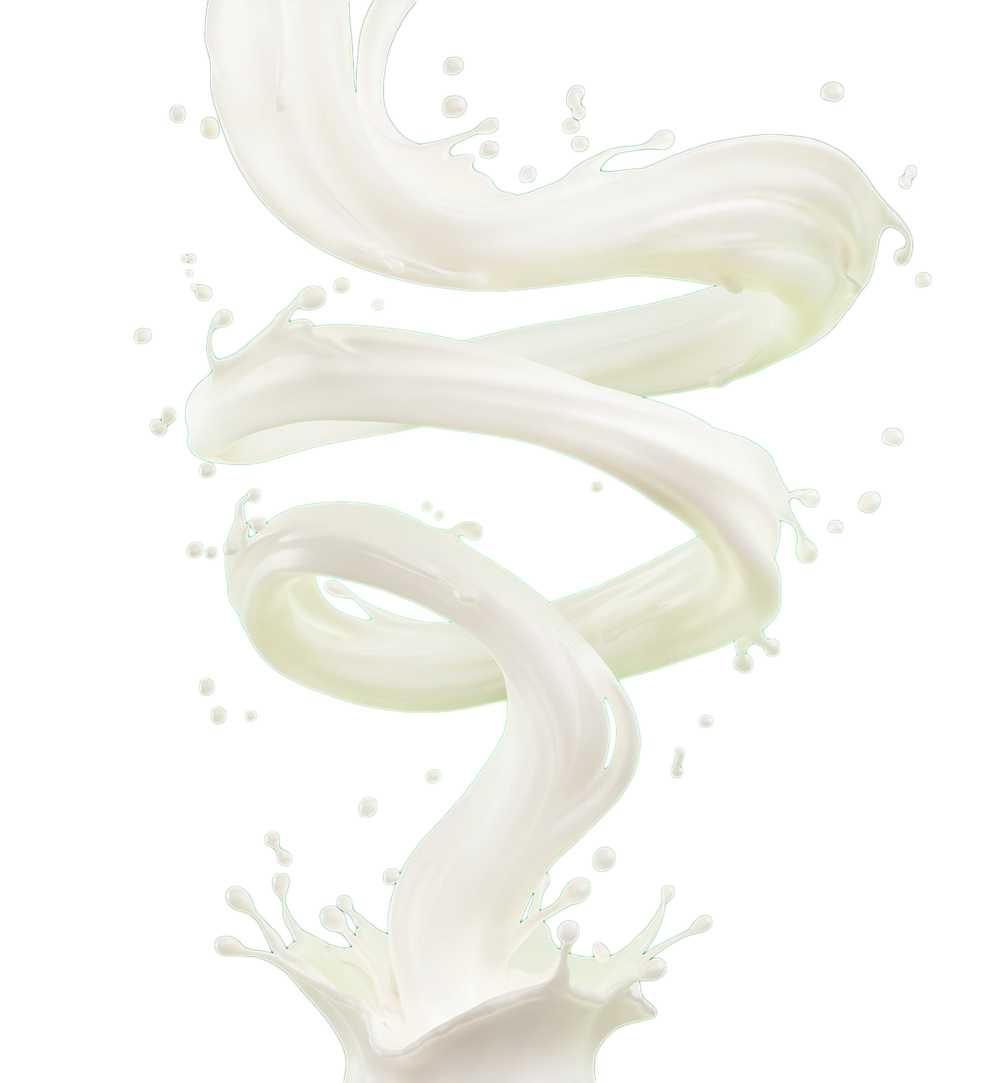 牛奶奶茶流动素材透明PNG