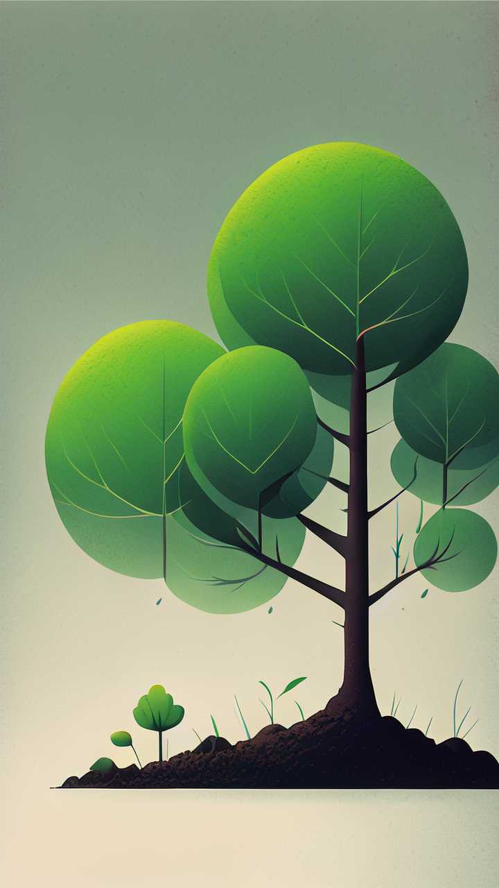 小树苗插画