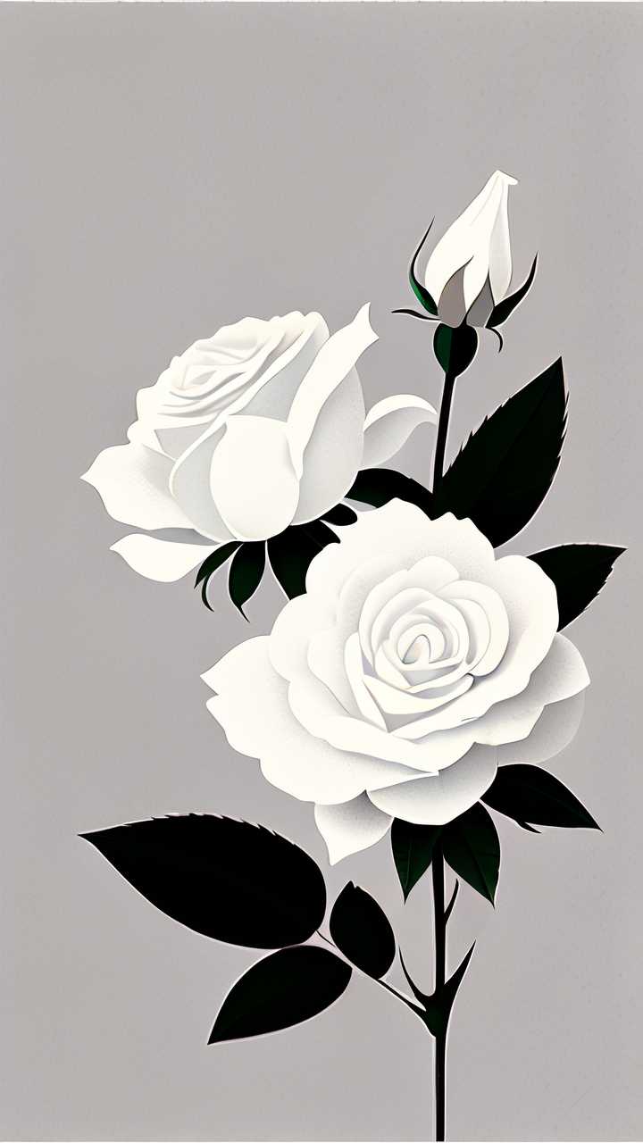 白色玫瑰花