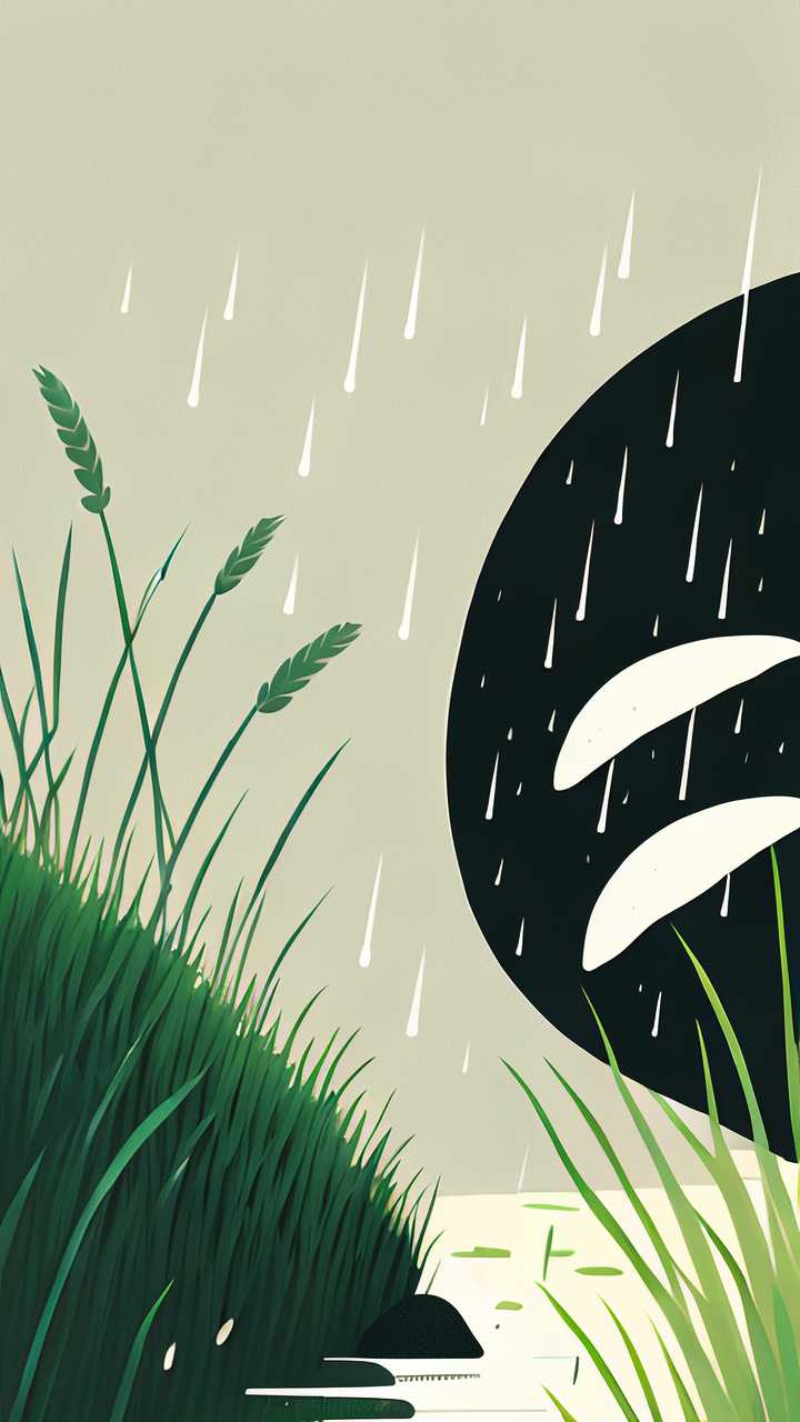 谷雨插画小草